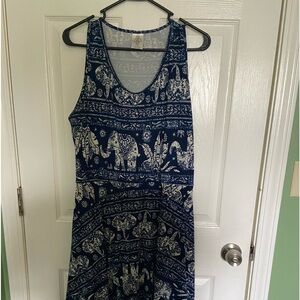Agnes and Dora elephant midi dress